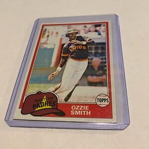 Ozzie Smith 1981 Topps Baseball Card Vintage Collectible